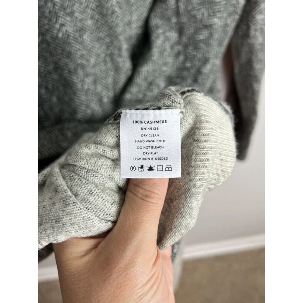Soft by Naadam Herringbone Cashmere Long Cardigan Size XL Women’s - Picture 5 of 6